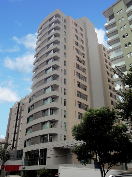 Fachada do edifício onde fica a Chammas Odontologia